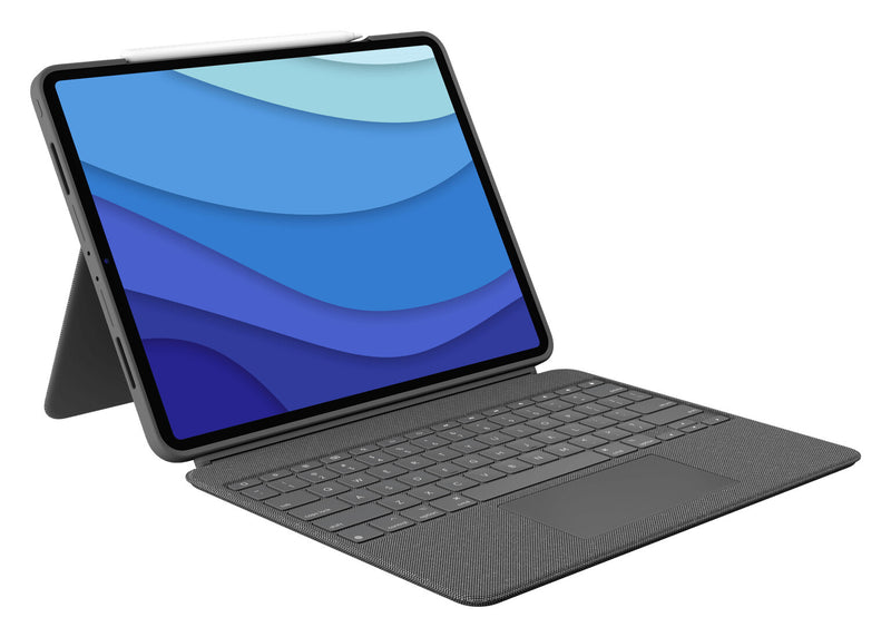 Logitech Combo Touch QWERTY US International Smart Connector Grå