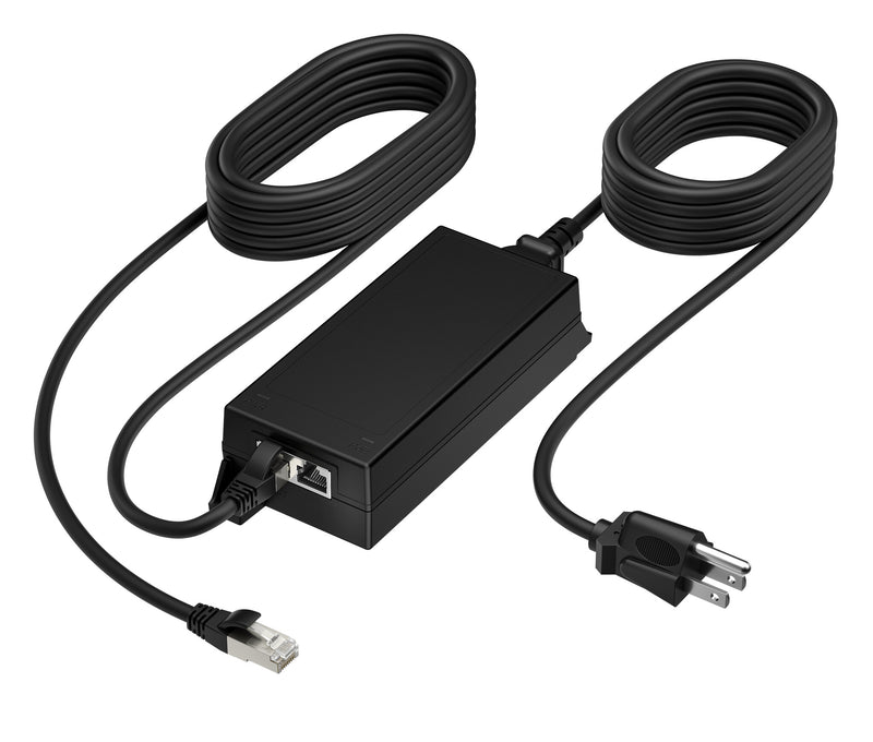 HP Poly PoE++ 65W 2.5G Adapter with 3.66m CAT6A Cable and Power Cord Sort