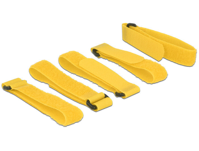 DeLOCK 18708 velcro lynlås Gul 5 stk