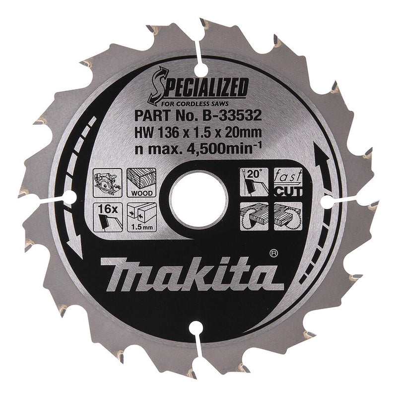 Makita B-33532 rundsavklinge 13,6 cm 1 stk