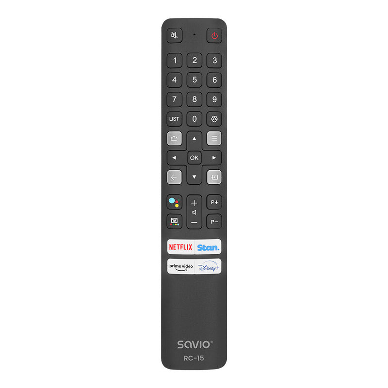 Savio RC-15 universal remote control/replacement for TCL SMART TV fjernbetjening IR trådløs Tryk på knapper