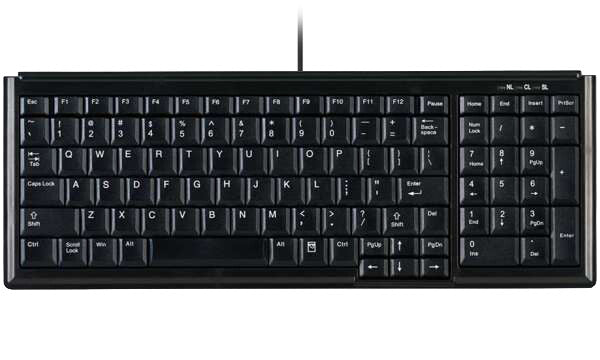 Contour Design Active Key AK-7000 tastatur Industriel USB QWERTZ Tysk Sort