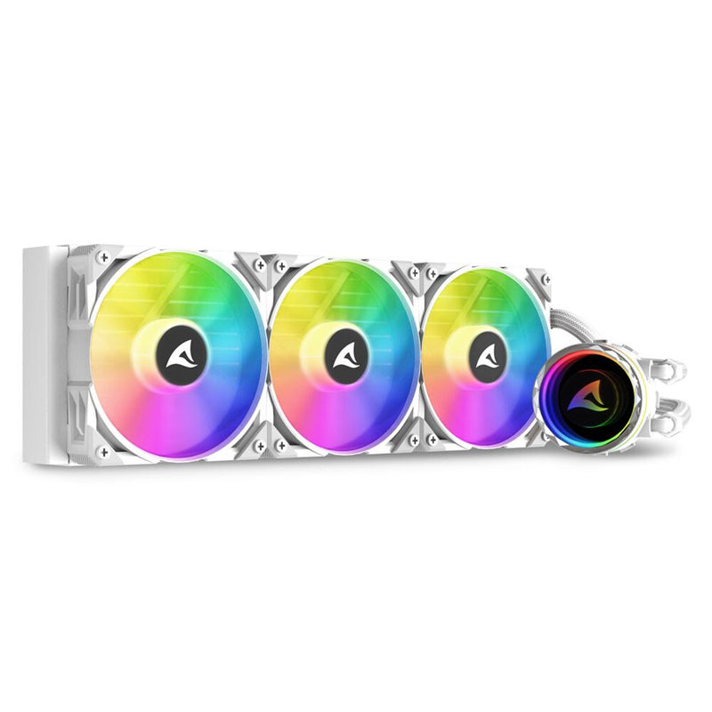 Sharkoon S90 Processor Alt-i-en væskekøler 12 cm Hvid 1 stk