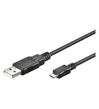 Goobay USB micro-B 180, 1.8m USB-kabel 1,8 m Micro-USB B USB A Sort