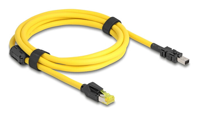 DeLOCK 81251 netværkskabel Sort, Gul 2 m Cat6