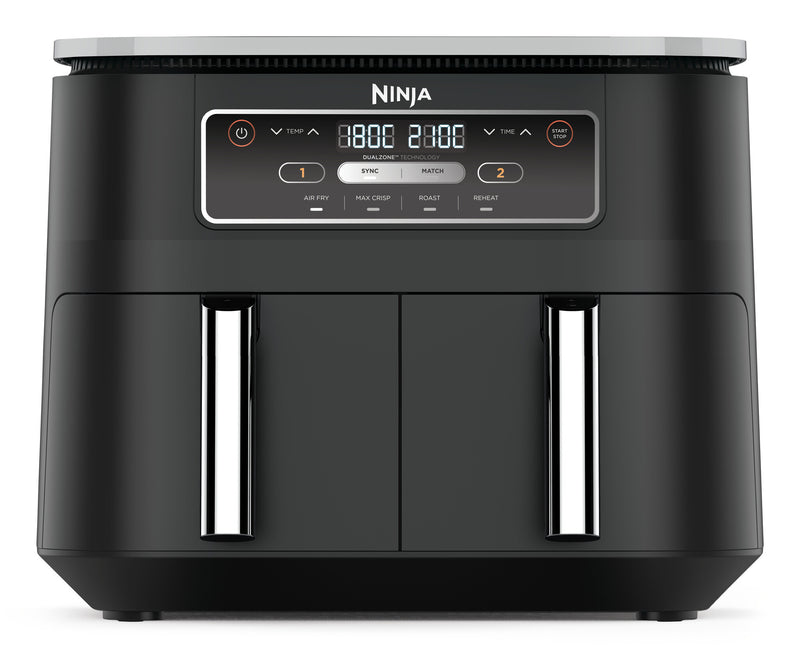 Ninja AF200EU frituregryde Dobbelt 7,6 L Enkeltstående 2400 W Varmluftsteger Sort