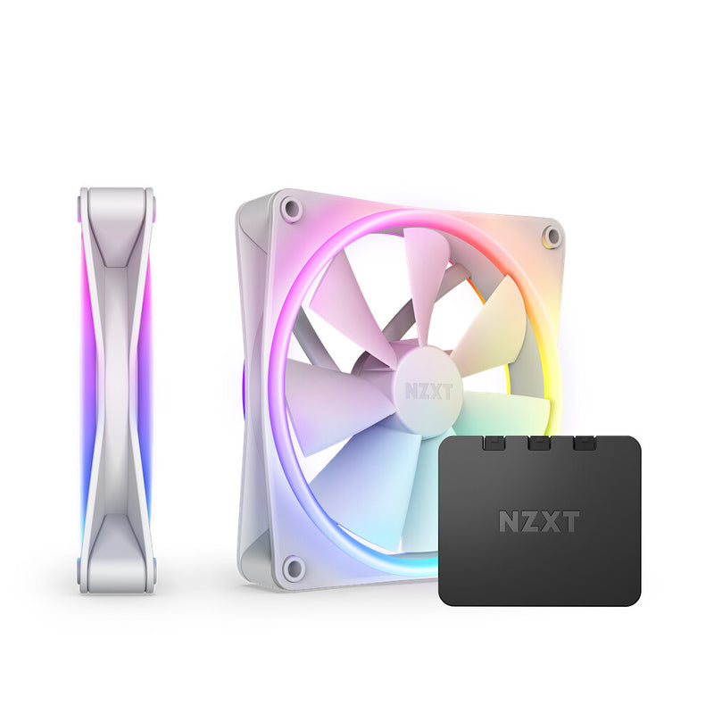 NZXT F140 RGB DUO Twin Pack Computerkabinet Ventilator 14 cm Hvid 2 stk