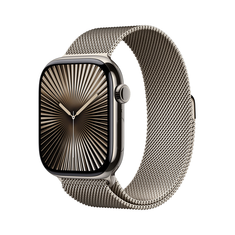 Apple Watch Series 10 OLED 46 mm Digital 416 x 496 pixel Berøringsskærm 4G Titanium Wi-Fi GPS (satellit)