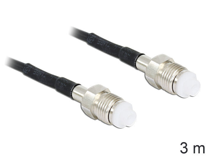 DeLOCK 88594 koaxial kabel RG-174 3 m FME Sort