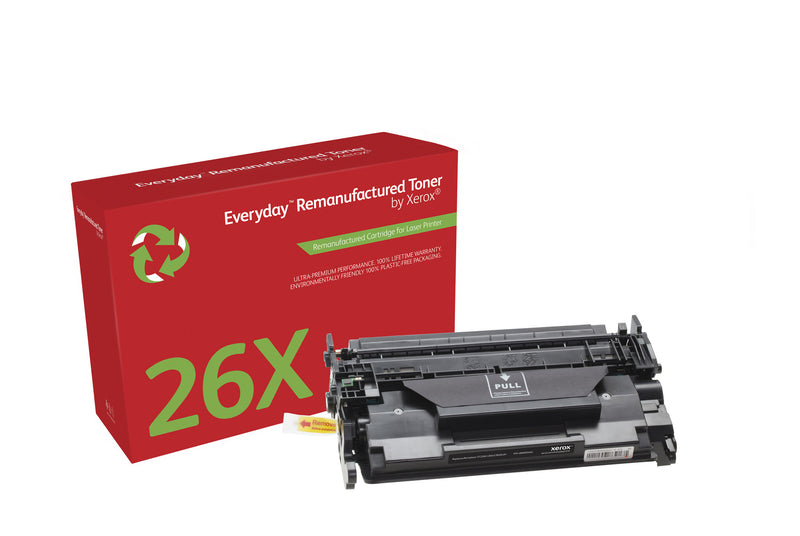 Everyday™ Mono Remanufactured Toner by Xerox compatible with HP 26X (CF226X), Høj kapacitet