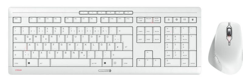 CHERRY JD-8550DE-0 tastatur Mus inkluderet Hjemme/kontor RF trådløst QWERTZ Tysk Hvid