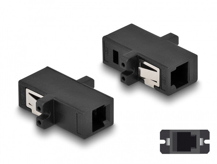 DeLOCK 87933 fiber adapter MT-RJ/MT-RJ 1 stk Sort