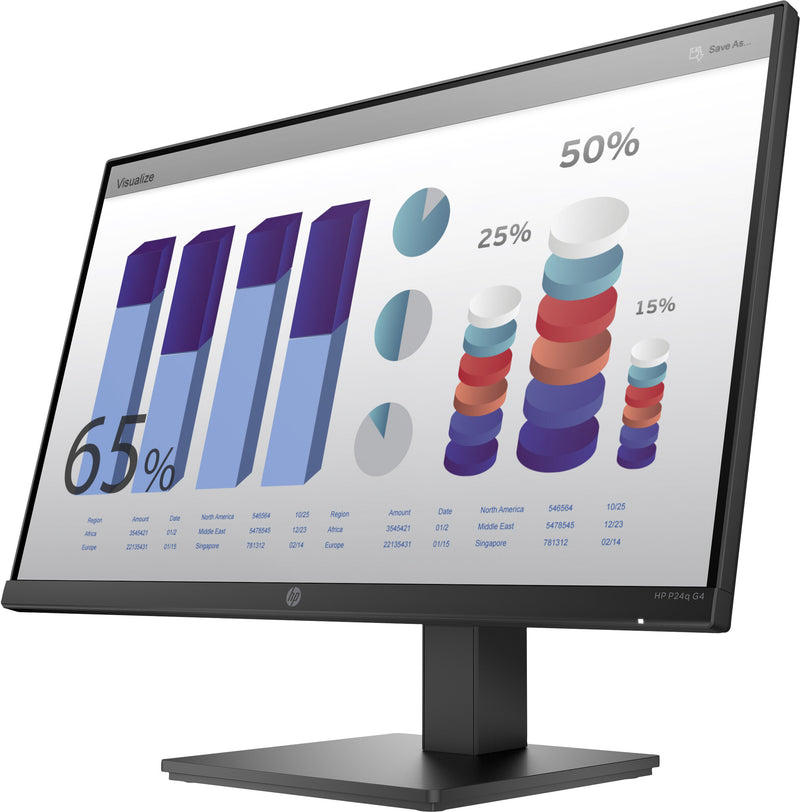 HP P24q G4 computerskærm 60,5 cm (23.8") 2560 x 1440 pixel Quad HD LED Sort