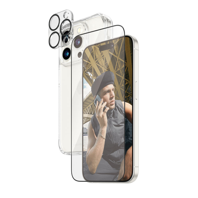 PanzerGlass ® 3-i-1 Pakke iPhone 15 Pro