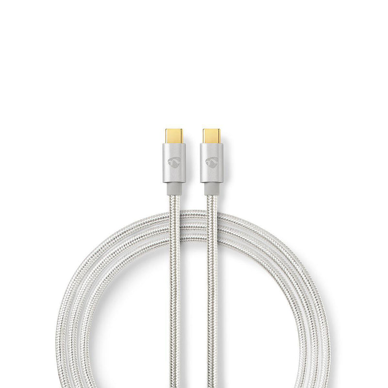 Nedis CCTB64700AL20 USB-kabel USB 3.2 Gen 1 (3.1 Gen 1) 2 m USB C 5 Gbit/sek. Aluminium