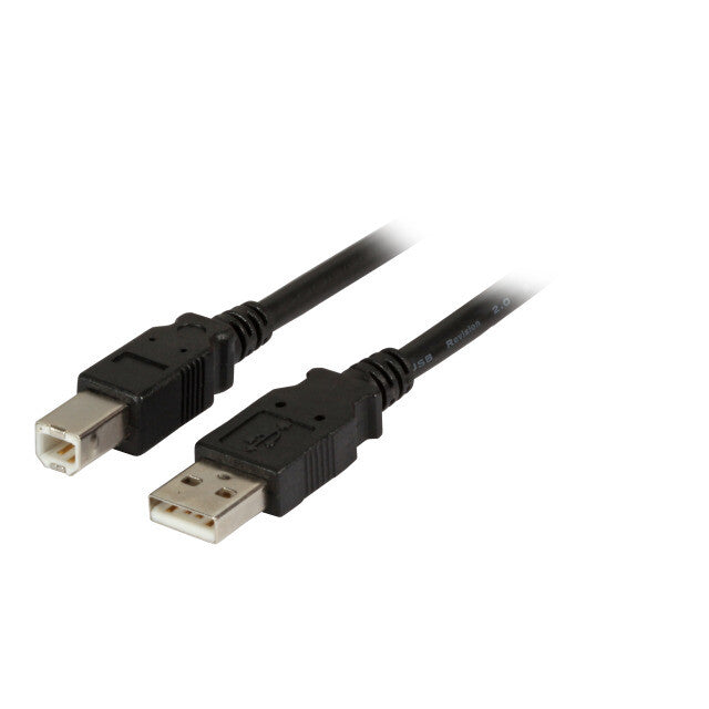 EFB Elektronik USB A/USB B, 2 m USB-kabel USB 2.0 5 m 0,48 Gbit/sek. Sort