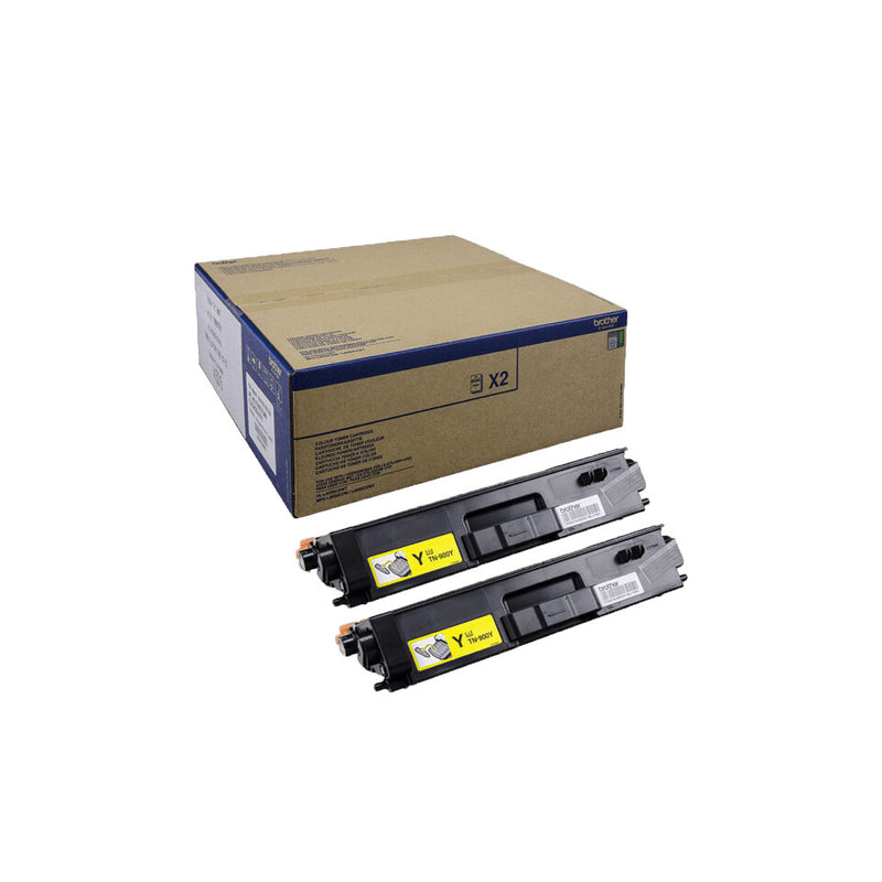 Brother TN-900YTWIN tonerpatron 2 stk Original Gul