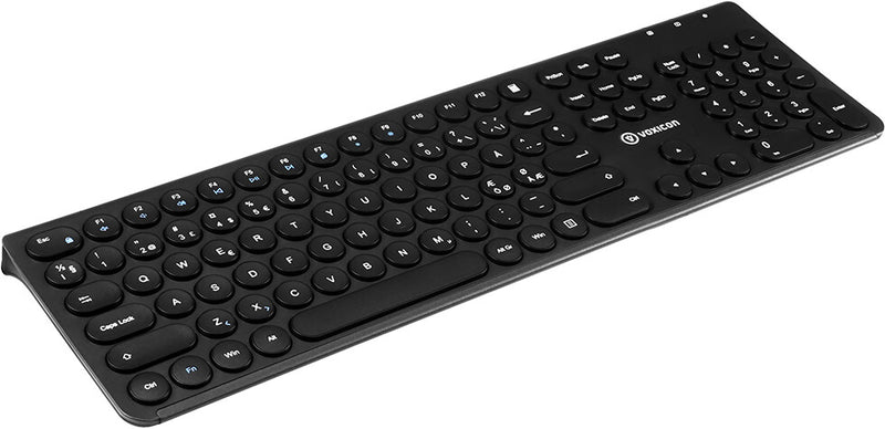 Voxicon Slim Classic 282WL tastatur RF trådløst QWERTY Nordisk Sort