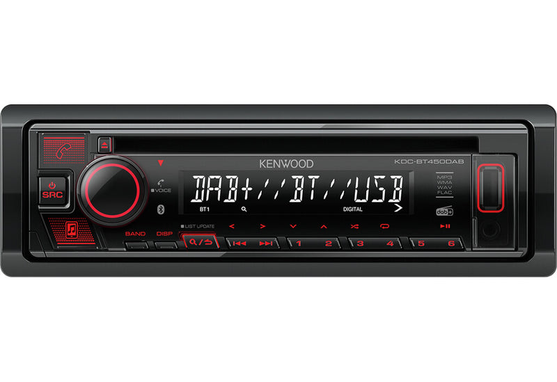 Kenwood KDC-BT450DAB bil media receiver Sort 50 W Bluetooth