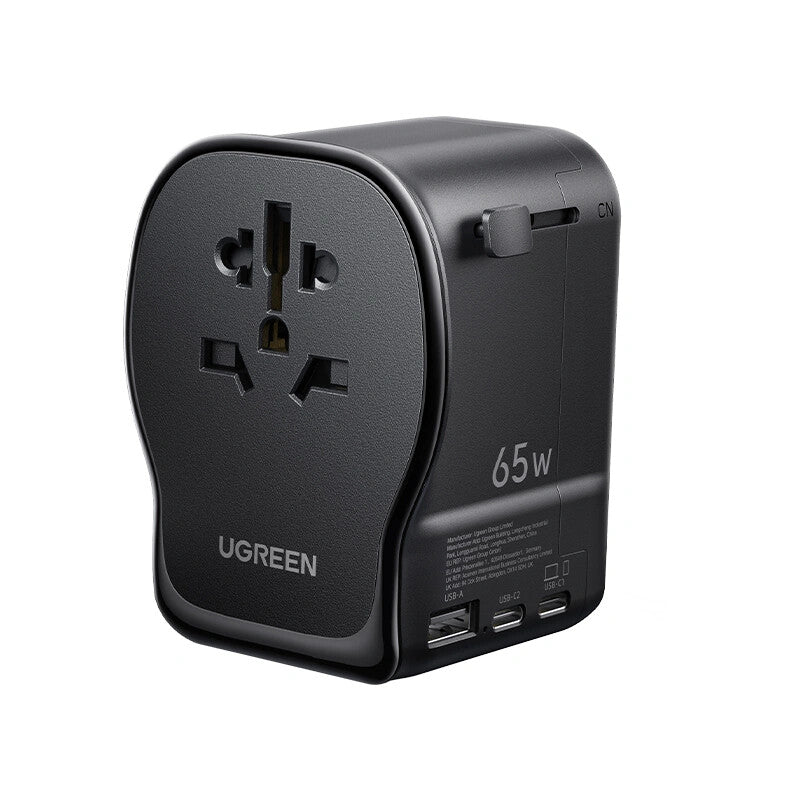 Ugreen 55001 oplader til mobil enhed Universel Sort, Grå Vekselstrøm Hurtig opladning Indendørs