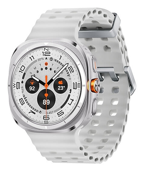 Samsung Galaxy Watch Ultra 3,81 cm (1.5") AMOLED 47 mm Digital 480 x 480 pixel Berøringsskærm 4G Titanium, Hvid Wi-Fi GPS (satellit)