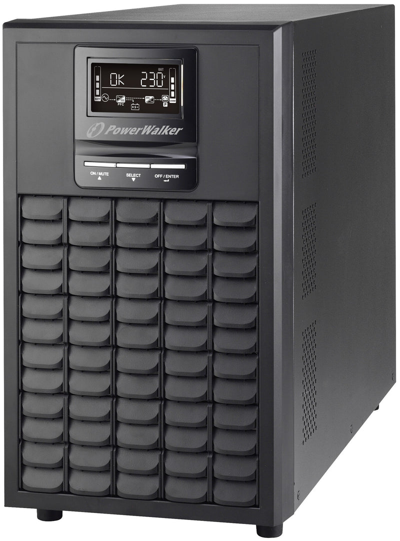 PowerWalker VFI 2000 CG PF1 UPS-enhed Dobbeltkonvertering (online) 2 kVA 2000 W 8 AC stikkontakt(er)