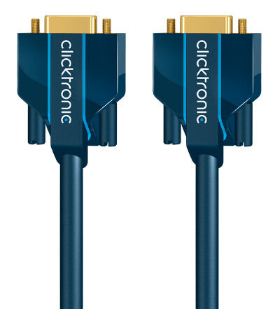ClickTronic 3m VGA Connection VGA kabel VGA (D-Sub) Blå