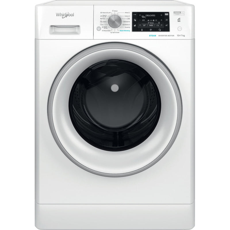 Whirlpool FFWDD 1076258 SV EE vaskemaskine - tørretumbler Fritstående Front-læsning Hvid