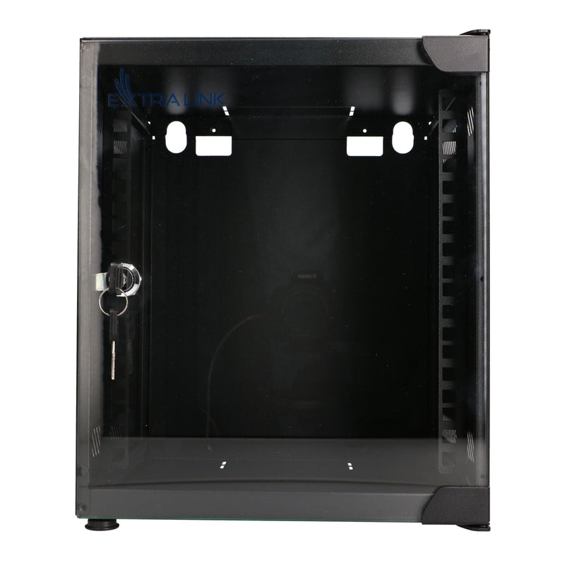 Extralink LITE 6U 10 280X310 WALL-MOUNTED RACKMOUNT CABINET BLACK Fritstående/væg-/gulvmonteret stativ Sort