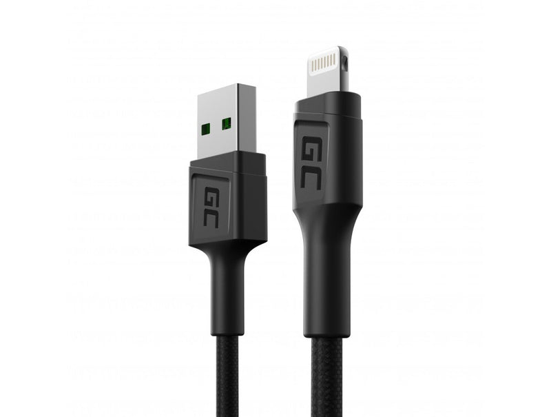 Green Cell KABGC24 Lightning kabel 0,3 m Sort