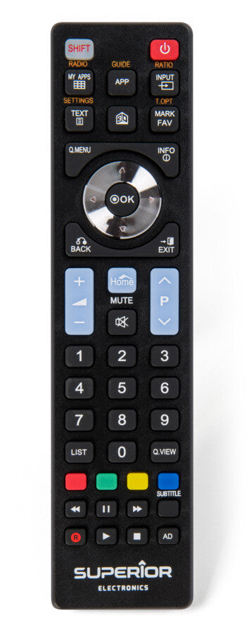 Superior Electronics SUPTRB007 fjernbetjening IR trådløs TV Tryk på knapper