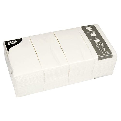 Papstar 82552 serviet Hvid 250 stk