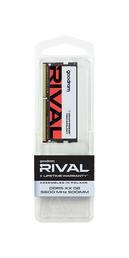Goodram SODIMM DDR5 16GB 5600MHz CL40 SR RIVAL hukommelsesmodul 1 x 16 GB 5600 MT/s 262-pin SO-DIMM