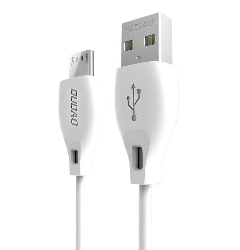 DUDAO L4M USB-A to microUSB cable 2m white USB-kabel USB 2.0 USB A Micro-USB A 0,48 Gbit/sek. Hvid