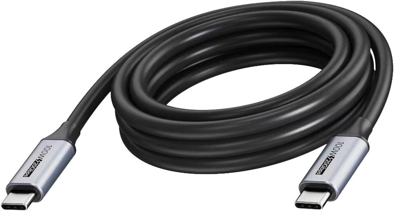 Vision TC 5MUSBC/BL USB-kabel USB 3.2 Gen 2 (3.1 Gen 2) 5 m USB C 20 Gbit/sek. 100 W Sort, Grå