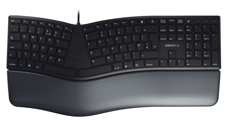 CHERRY KC 4500 ERGO tastatur Universel USB QWERTY UK engelsk Sort