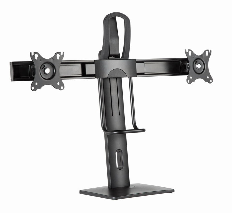 Gembird MS-D2-01 skærmbeslag og -stativer 68,6 cm (27") Skrivebord Sort