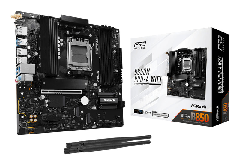 Asrock B850M Pro-A WiFi AMD B850 Sokkel AM5 micro ATX