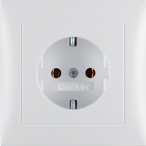 Berker Hager 47429909 - Typ F - Weiß - Kunststoff - Thermoplast - 250 V - 16 A - 50 - 60 stikkontakt Type F Hvid