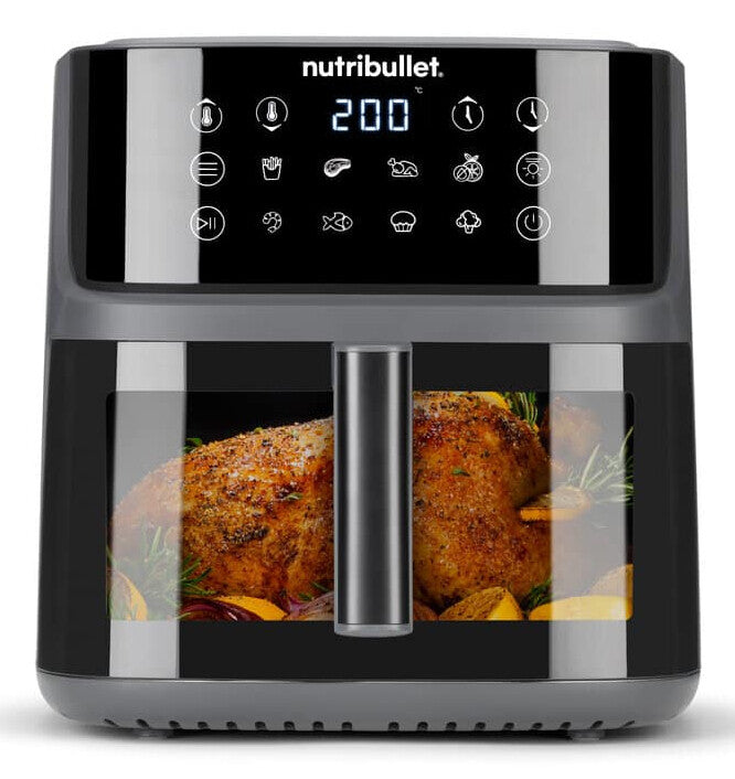 NutriBullet CrispLite Vision Enkelt 8 L Enkeltstående 2000 W Varmluftsteger Sort