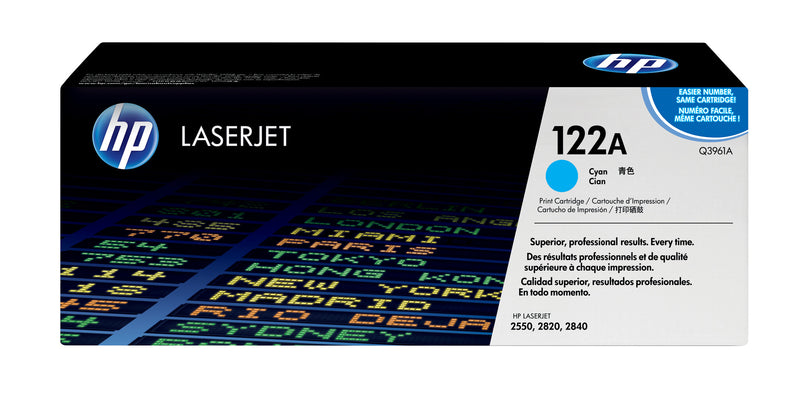 HP 122A Cyan Original LaserJet Toner Cartridge tonerpatron 1 stk Blå