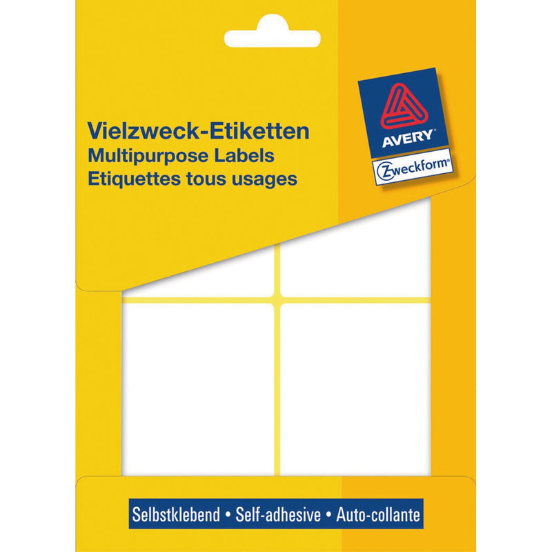 Avery 3330 selvklæbende etiket Afrundet rektangel Hvid 112 stk