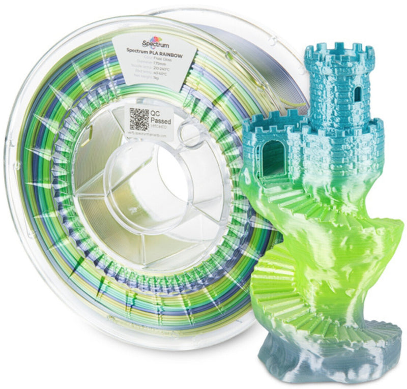 Spectrum Filaments 81019 3D print materiale Polymælkesyre (PLA), Silke Flerfarvet 1 kg
