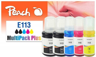 Peach PI200-891 blækpatron 5 stk Kompatibel Standard udbytte Sort, Blå, Magenta