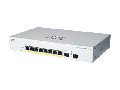 Cisco CBS220-8P-E-2G-EU netværksswitch Administreret L2 Gigabit Ethernet (10/100/1000) Strøm over Ethernet (PoE) Hvid
