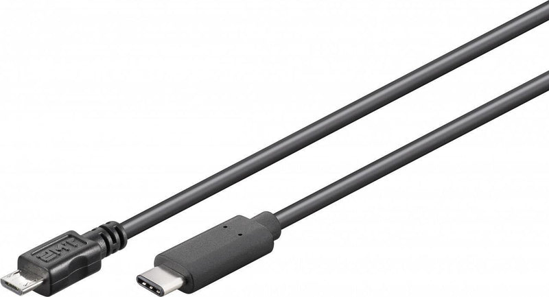 Goobay 67993 USB-kabel USB 2.0 1 m Micro-USB B USB C 0,48 Gbit/sek. Sort