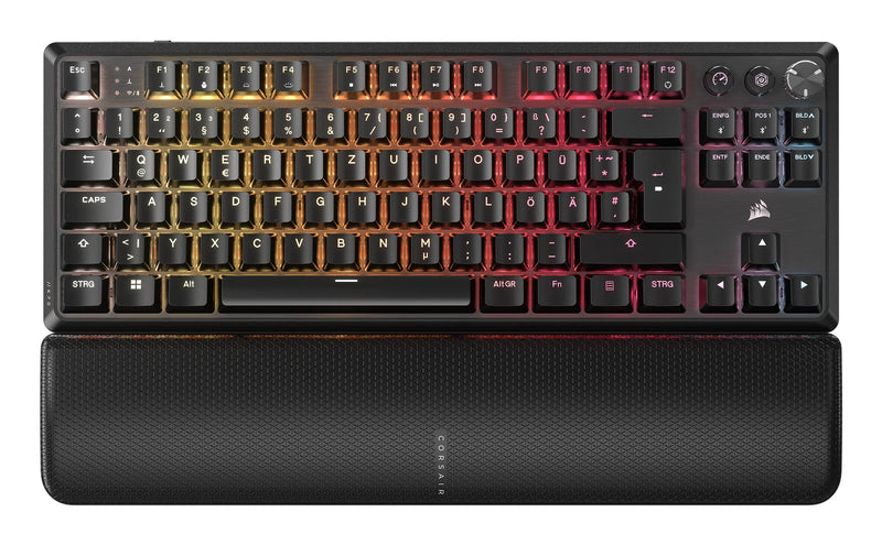 Corsair K70 CORE TKL tastatur Spil USB + RF Wireless + Bluetooth QWERTZ Tysk Sort