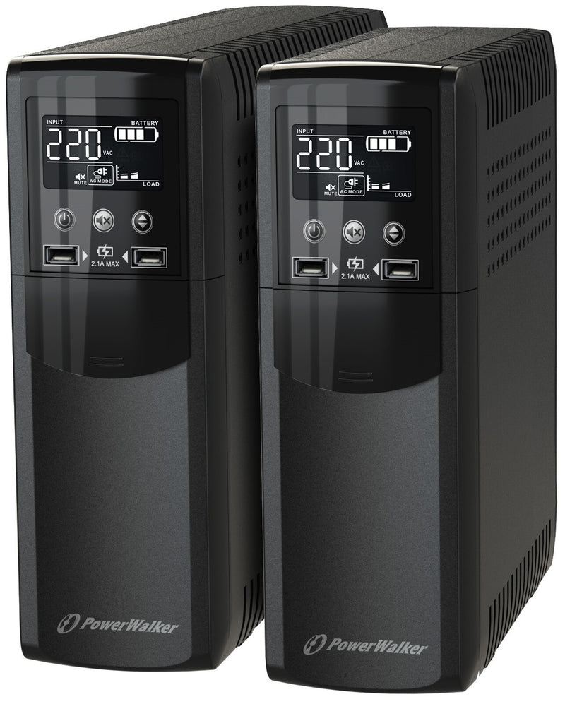 PowerWalker VI 1500 CSW UPS-enhed Interaktivt indgangsstik 1,5 kVA 900 W 4 AC stikkontakt(er)
