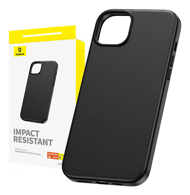 Baseus Fauxther mobiltelefon etui 17 cm (6.7") Cover Sort