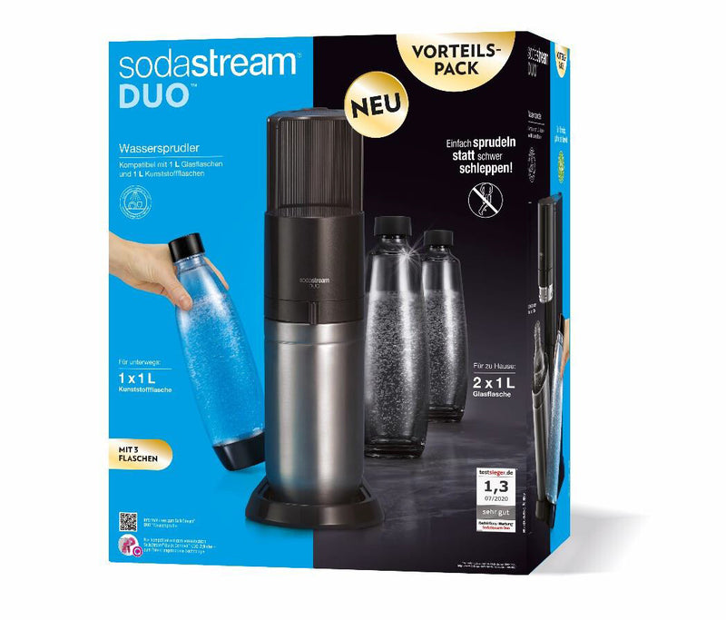 SodaStream DUO Sort, Rustfrit stål